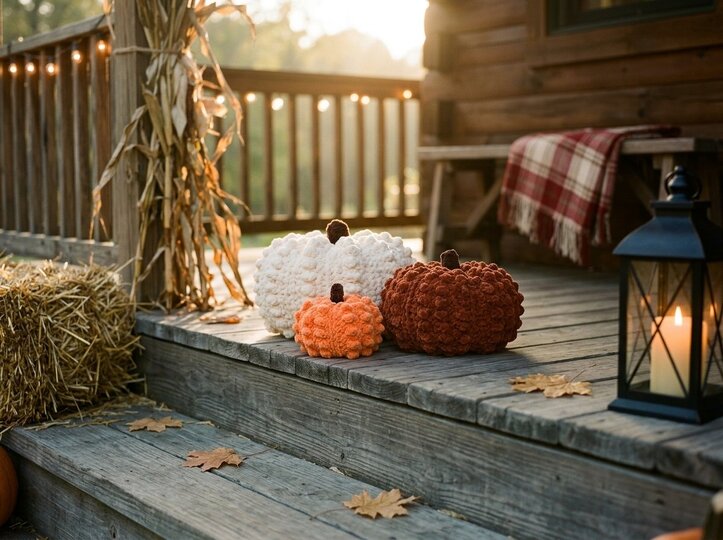 Häkelanleitung Kürbis – kuschelige Herbstdeko in 3 Größen