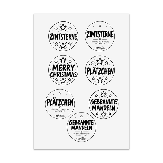 Weihnachts Etiketten für Geschenke im Glas | 15 Geschenkanhänger PDF