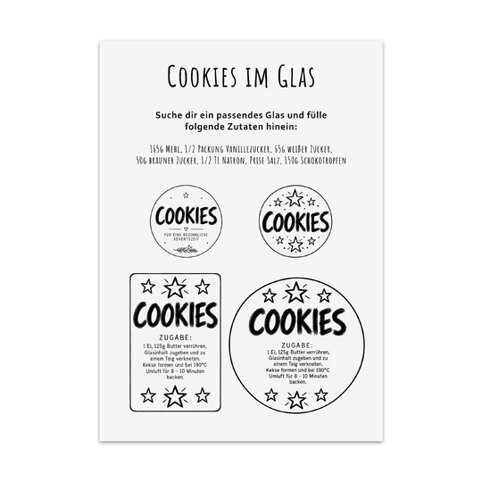 Weihnachts Etiketten für Geschenke im Glas | 15 Geschenkanhänger PDF