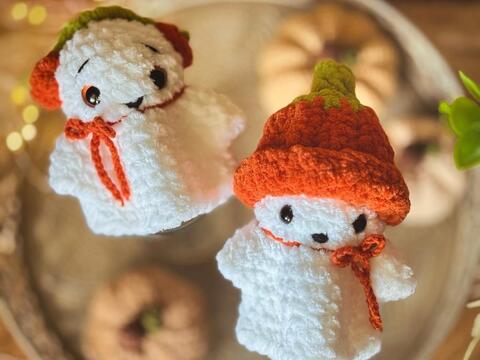 Crochet Pumpkin Ghost Pattern PDF, No Sew Halloween Amigurumi