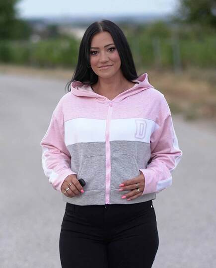 Schnittmuster Sweatjacke Damen mit Kapuze & Colorblocking Gr. 32–62