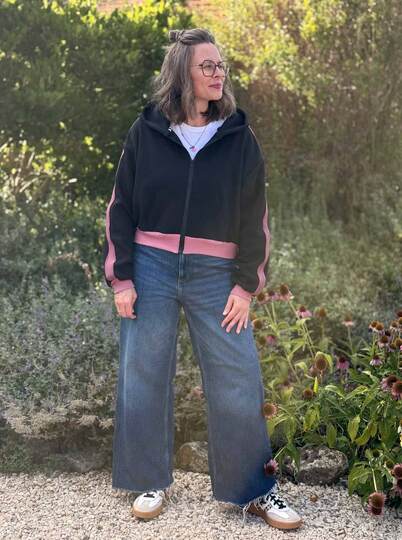 Schnittmuster Sweatjacke Damen mit Kapuze & Colorblocking Gr. 32–62