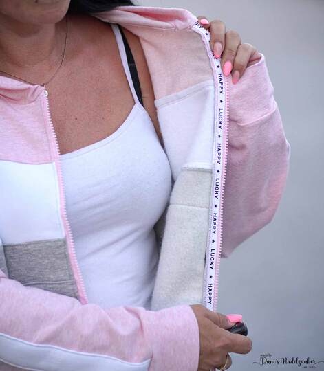Schnittmuster Sweatjacke Damen mit Kapuze & Colorblocking Gr. 32–62