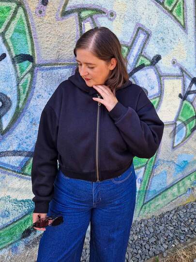 Schnittmuster Sweatjacke Damen mit Kapuze & Colorblocking Gr. 32–62