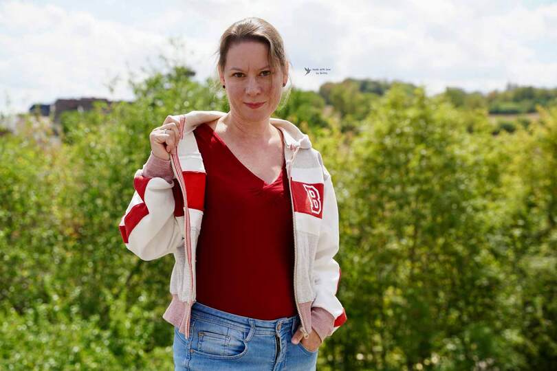 Schnittmuster Sweatjacke Damen mit Kapuze & Colorblocking Gr. 32–62