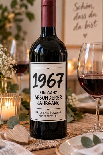 Weinetiketten Geburtstag 60er Jahre | Jahrgang 1960–1969