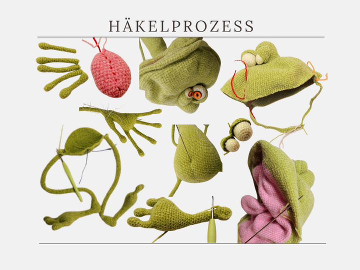 155DE Häkelanleitung Frosch Lucy Amigurumi - Deko Figur PDF Pertseva CP