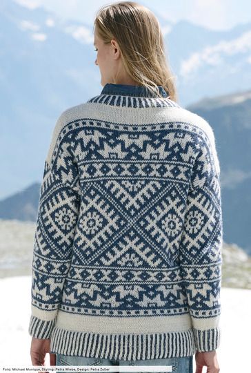 Jacquardpulli mit Fell-Loop