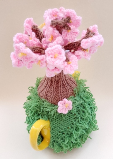 Blossom Tree Tea Cosy Knitting Pattern from TeaCosyFolk