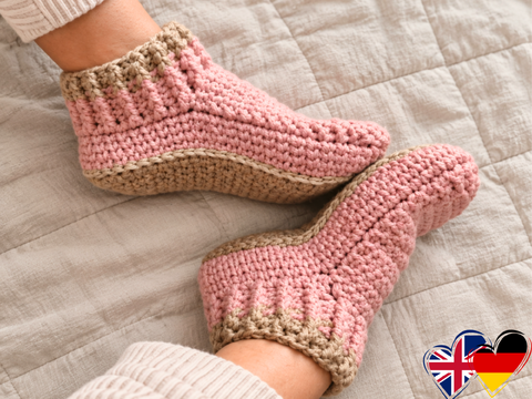 Crochet Slippers Pattern, Cozy Unisex House Shoes, PDF Download