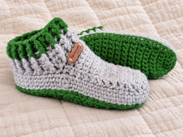 Crochet Slippers Pattern, Cozy Unisex House Shoes, PDF Download