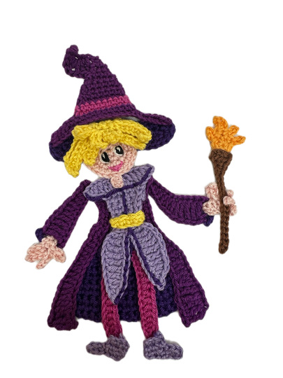 Wizard crochet applique