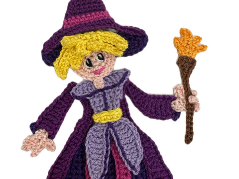 Wizard crochet applique