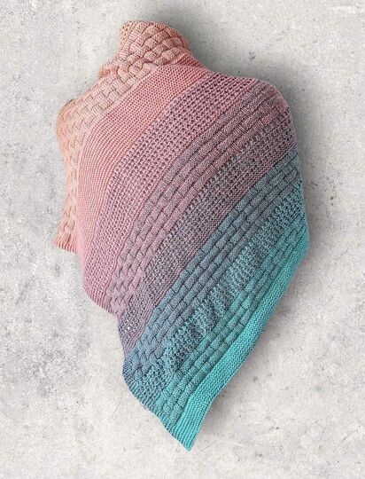 Strickanleitung asymmetrisches Schultertuch, Dreieckstuch    #390