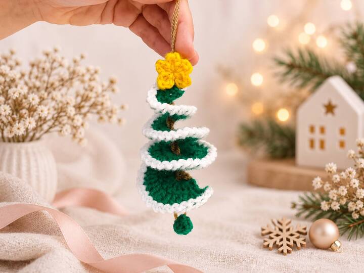 Häkelanleitung Tannenbaum, Weihnachtsbaum Anhänger