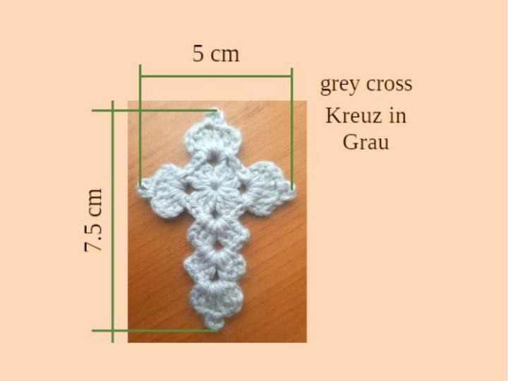 Crochet pattern Cross Faith, keychain, bookmark, pendant