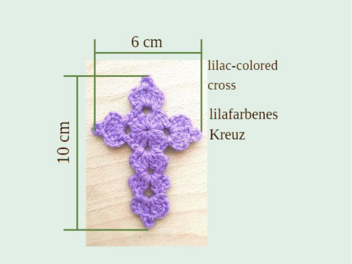 Crochet pattern Cross Faith, keychain, bookmark, pendant