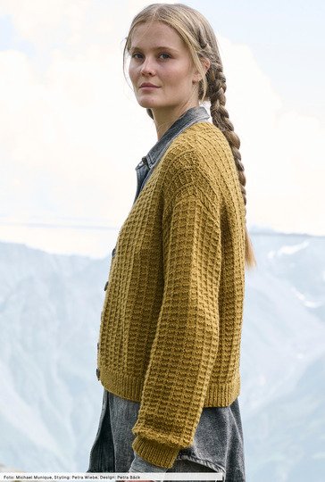 Cardigan im Strukturmuster