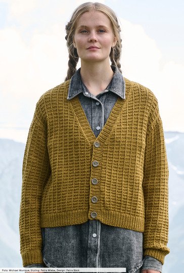 Cardigan im Strukturmuster