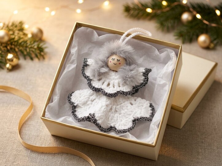 Crochet Pattern Kleine Schutzengel – Guardian Angel Christmas Ornament