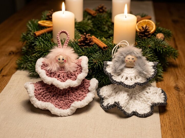 Häkelanleitung Kleine Schutzengel – Weihnachtsdeko & Geschenkanhänger
