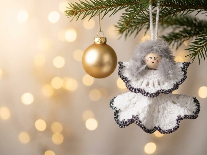 Häkelanleitung Kleine Schutzengel – Weihnachtsdeko & Geschenkanhänger