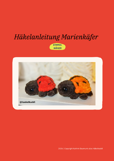Häkelanleitung Marienkäfer klein PDF Tutorial