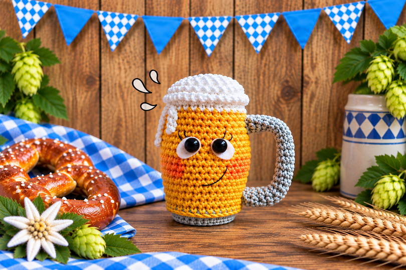 Häkelanleitung Amigurumi Bier  - PDF Datei deutsch