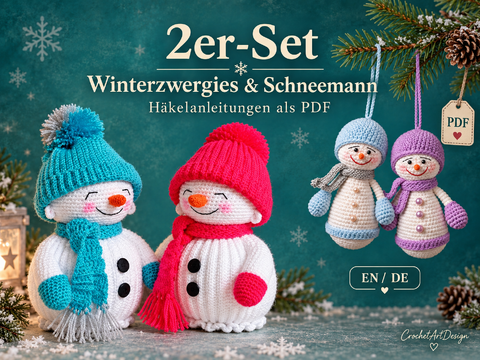 2-Pattern Bundle: Little Winter Gnomies & Amigurumi Snowman PDF