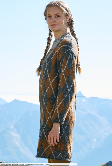 Kleid im Rhombenmuster