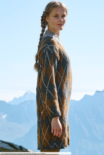 Kleid im Rhombenmuster