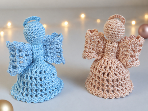 Crochet Pattern Bow Angel Celeste – Christmas Angel with LED Tealight