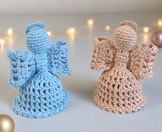 Crochet Pattern Bow Angel Celeste – Christmas Angel with LED Tealight