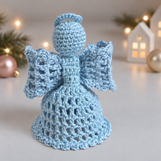 Crochet Pattern Bow Angel Celeste – Christmas Angel with LED Tealight