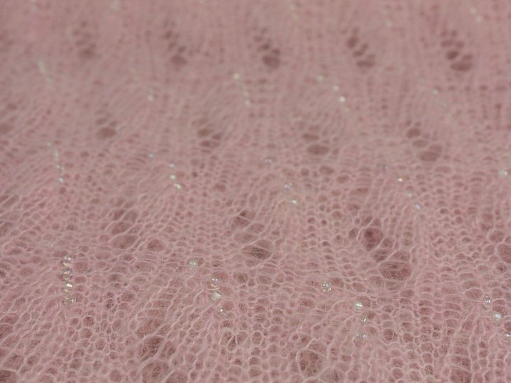 Mohairschal mit Perlen „Bling Bling II“- Strickanleitung