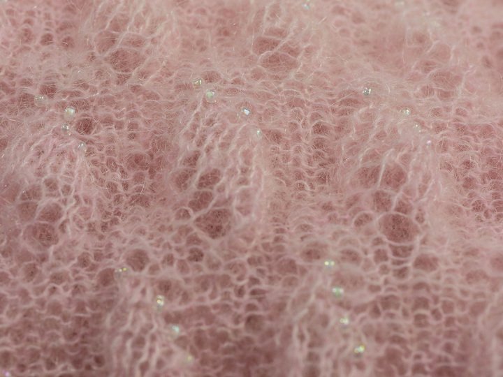 Mohairschal mit Perlen „Bling Bling II“- Strickanleitung