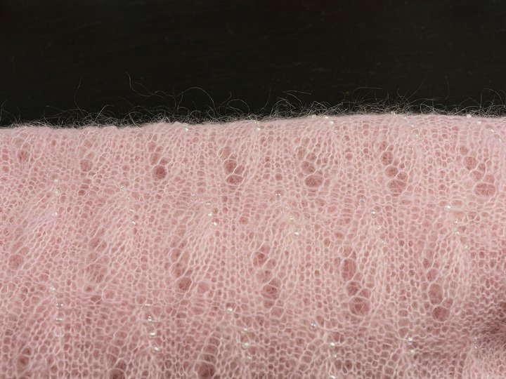 Mohairschal mit Perlen „Bling Bling II“- Strickanleitung