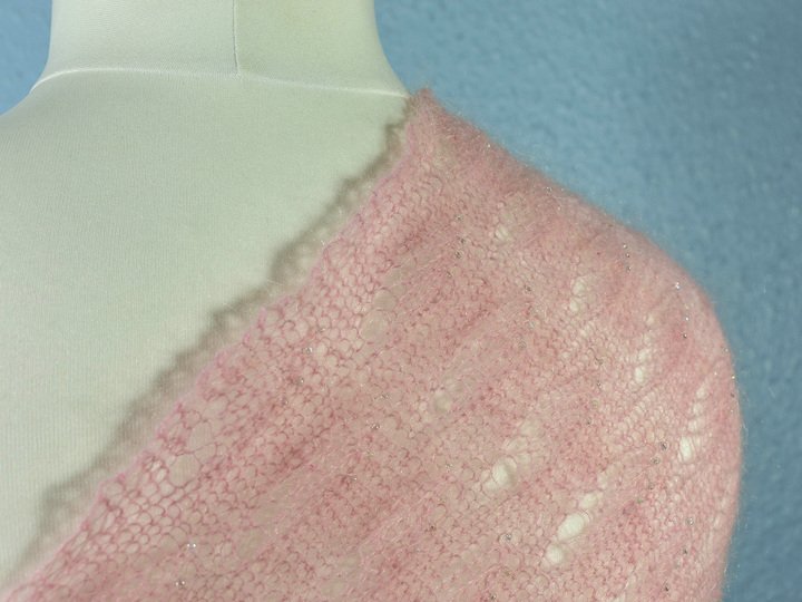 Mohairschal mit Perlen „Bling Bling II“- Strickanleitung