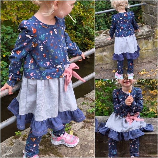 E-Book Schnittmuster JolieBow Kleid Gr.74-164