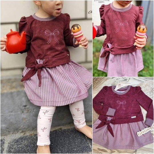E-Book Schnittmuster JolieBow Kleid Gr.74-164