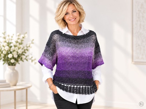 Häkelanleitung Pulli/ Pullunder Glitzernacht
