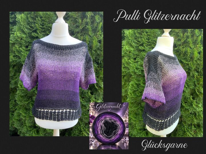 Häkelanleitung Pulli/ Pullunder Glitzernacht