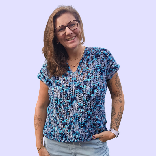Häkelanleitung Shirt Waterkant | Lang-und Kurzarm-Variante PLUS Weste