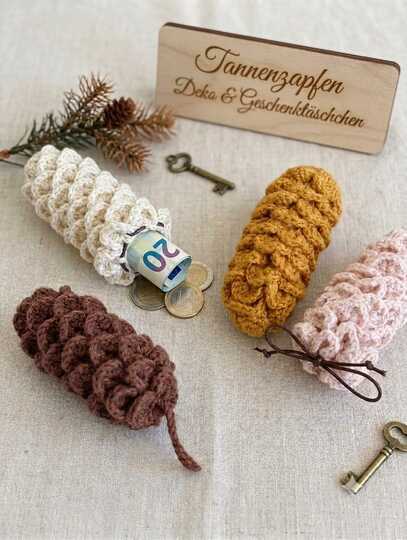 Crochet Pattern Pinecone 2in1 – Decor & Money Gift Pouch
