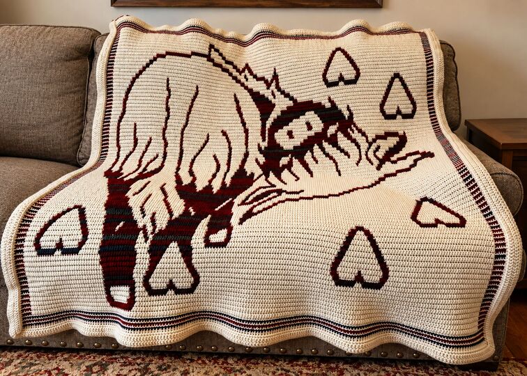LovePrints Bovine Highlander Blanket Pattern