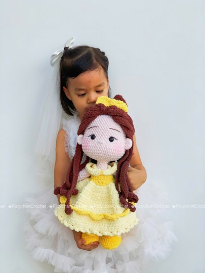 Elly the Beauty Princess doll crochet pattern