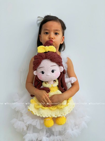Elly the Beauty Princess doll crochet pattern