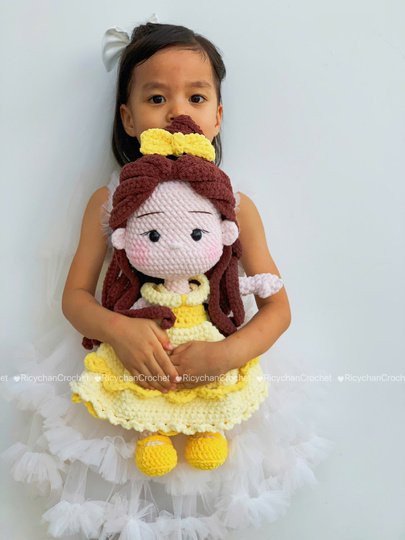 Elly the Beauty Princess doll crochet pattern