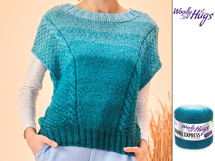 PULLUNDER JOLIE … MIT ZOPFSTREIFEN GESTRICKT