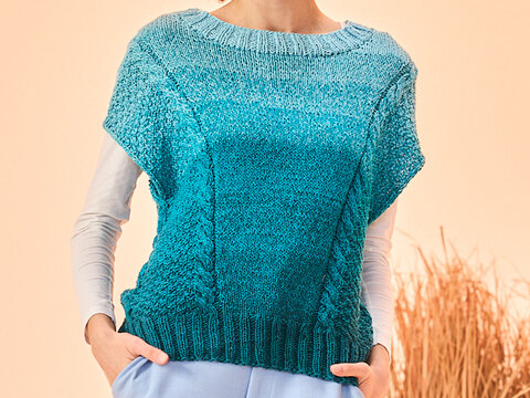PULLUNDER JOLIE … MIT ZOPFSTREIFEN GESTRICKT